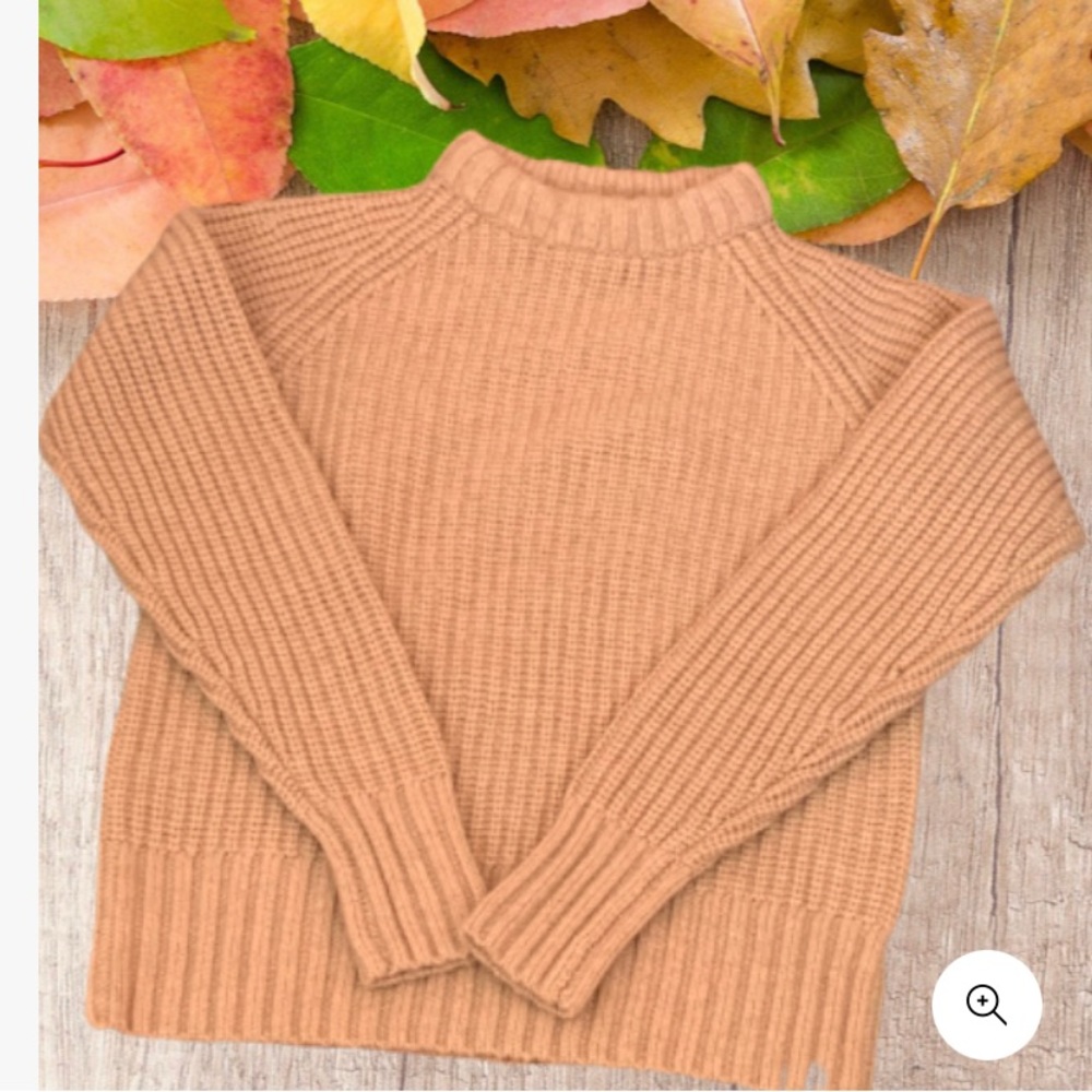 NWT Land’s End Women’s Mock Turtle Neck Brown Sweater no tag